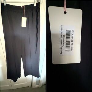 Doris High Waist Dress Pants - Black